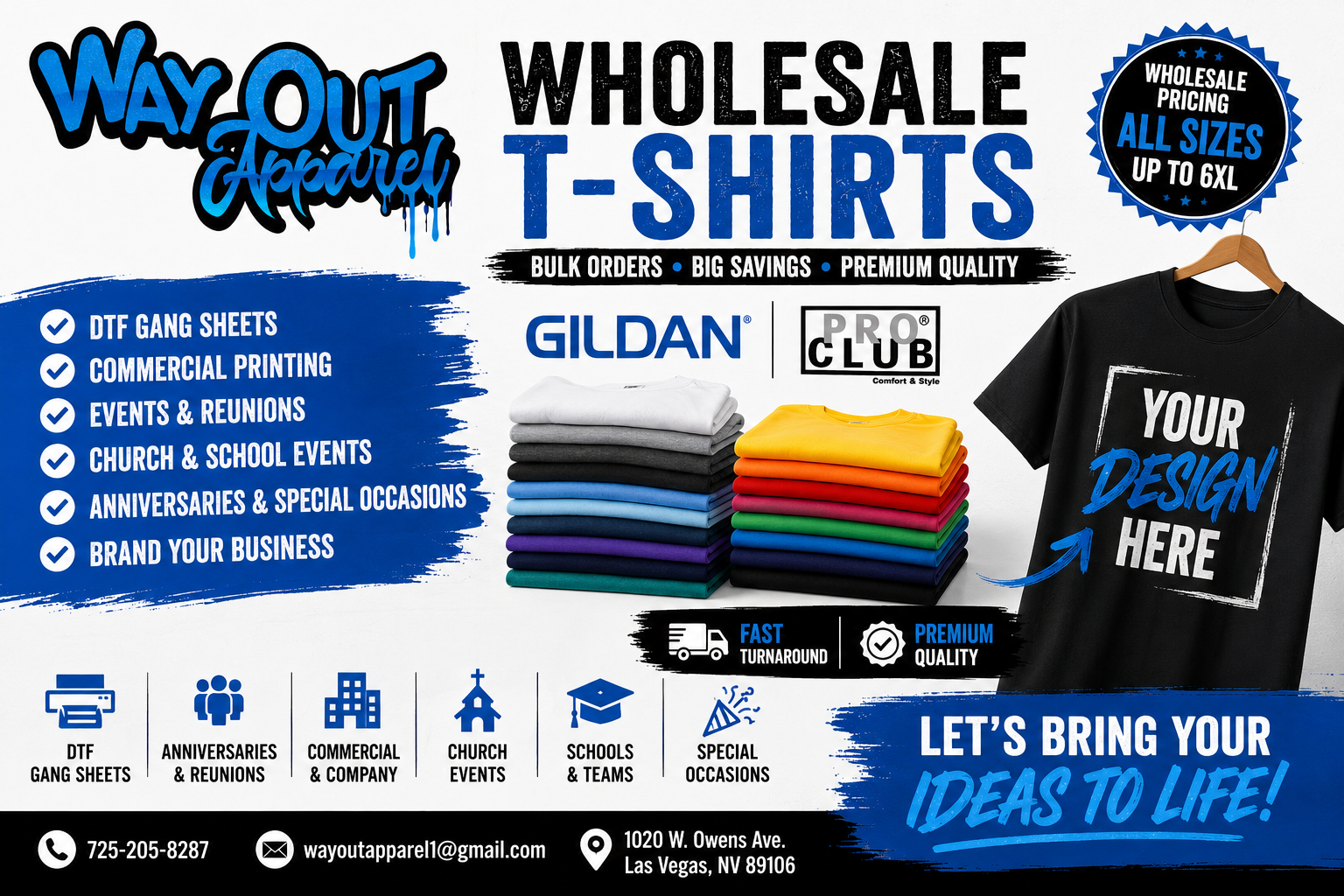 WayOut Apparel wholesale t-shirts